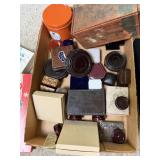Vintage Jewelry Boxes & Wooden Display Stands Tray