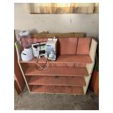Painted Wooden 4 Tier Low Storage Shelving Unit