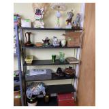 Vintage Mid-Century Black & Gold 5-Tier Metal Shel