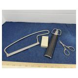 Vintage Bone Saw, Shears & Sharpening Stone Utilit