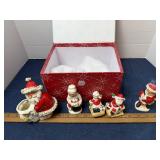 Spaghetti Santa Planter Mrs Claus Ceramic Figurine