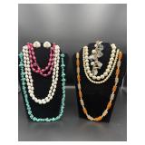 Vintage Costume Jewelry Necklace Earring Estate Lo