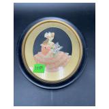 Vintage Mixed Media Hair Art Southern Belle Silhou