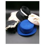 Straw Woven & Wool Felt Cocktail Hat Lot