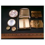 Assorted Vintage Vanity Powder Compacts & Cases Lo