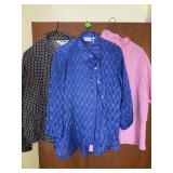 Three-piece collection of vintage women's button-d