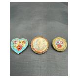 Vintage Italian Micro Mosaic Satsuma Brooch Lot
