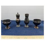 Silver Plate Condiment Shakers & Salt Cellars Lot