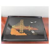 Vintage Gump's Couroc San Francisco Trays Lot