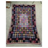 Handmade Stained Glass Crochet Afghan Blanket 79x4
