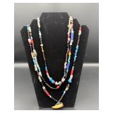 Antique Venetian Glass Trade Bead Claw Necklace
