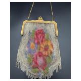 Whiting & Davis Painted Dresden Mesh Purse