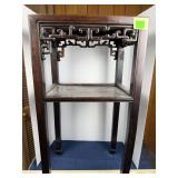 Chinese Carved Rosewood Two-Tier Plant Stand
