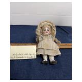 Miniature Bisque Head Mignonette Pocket Doll