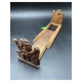 Antique G. Girardi Venezia Carved Wood Bookslide