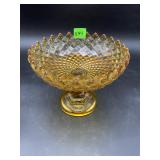 Vintage Indiana Glass Amber Whitehall Diamond Comp