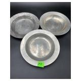 Antique 18th C. German I.B. Finck Pewter Soup Plat