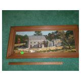 R. Batchelder Old Stone Grist Mill Linen Print