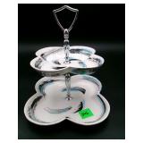 California Pottery 2-Tiered Atomic Stand