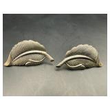 Sterling Silver Mid-Century Leaf Clip Earrings 5.4