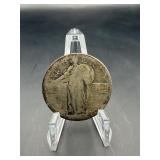 Dateless Denver D Standing Liberty Silver Quarter