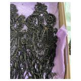 Antique Victorian French Jet Beaded Epaulet Should
