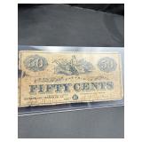 Verified Real 1863 Brush Valley PA 50c Civil War N