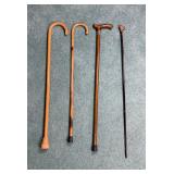 Assorted Wooden Walking Canes