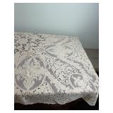Vintage Ornate Lace 8 Foot Tablecloth