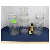 Planters Mr. Peanut 75th Anniversary Glass Jars &