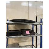 Brown & Black Plastic Serving Trays Lot