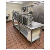 85' Stainless Steel Commercial Prep Table