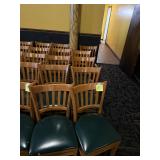 10 Wood Restaurant Chairs - Slat Back