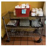 Chrome Wire Shelving Unit, 3-Tier, On Casters