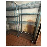 36' Epoxy Coated Wire Shelving Unit on Casters