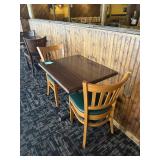 Rectangular Wood Dining Table w/ 2 Chairs