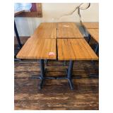 6 Wood Square Dining Tables Bases ï¿½ 24' x 20'