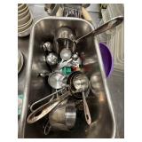 Mixed Stainless Measuring Cups & Kitchen Tools