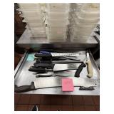 Commercial Kitchen Knives & Sharpening Steels Lot