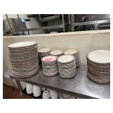 148 Speckled Tan/Brown Dinnerware Plates