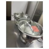 2 Seville Classics  4-Qt Stainless Chafing Dishes