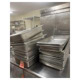 31 Full-Size Stainless Steel Hotel Pans