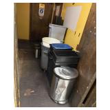 Assorted Commercial Trash Cans, Bus Tubs