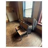 20 Wood & Black Metal Restaurant Chairs