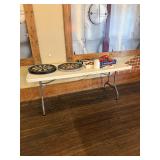 6' Folding Banquet Table w/ Metal Folding Legs