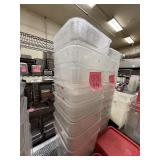 8 Cambro 8-Qt Plastic Food Containers w/ Lids