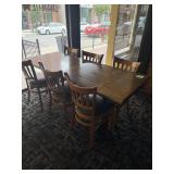 Rectangular Wood Dining Table w/ 6 Chairs