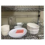 Assorted Serving Bowls, Glass Bowls & Pitcher Lot
