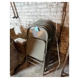 Lot of 8 Metal Folding Chairs
