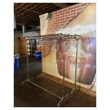 2 Chrome Rolling Coat Racks w/ Hangers